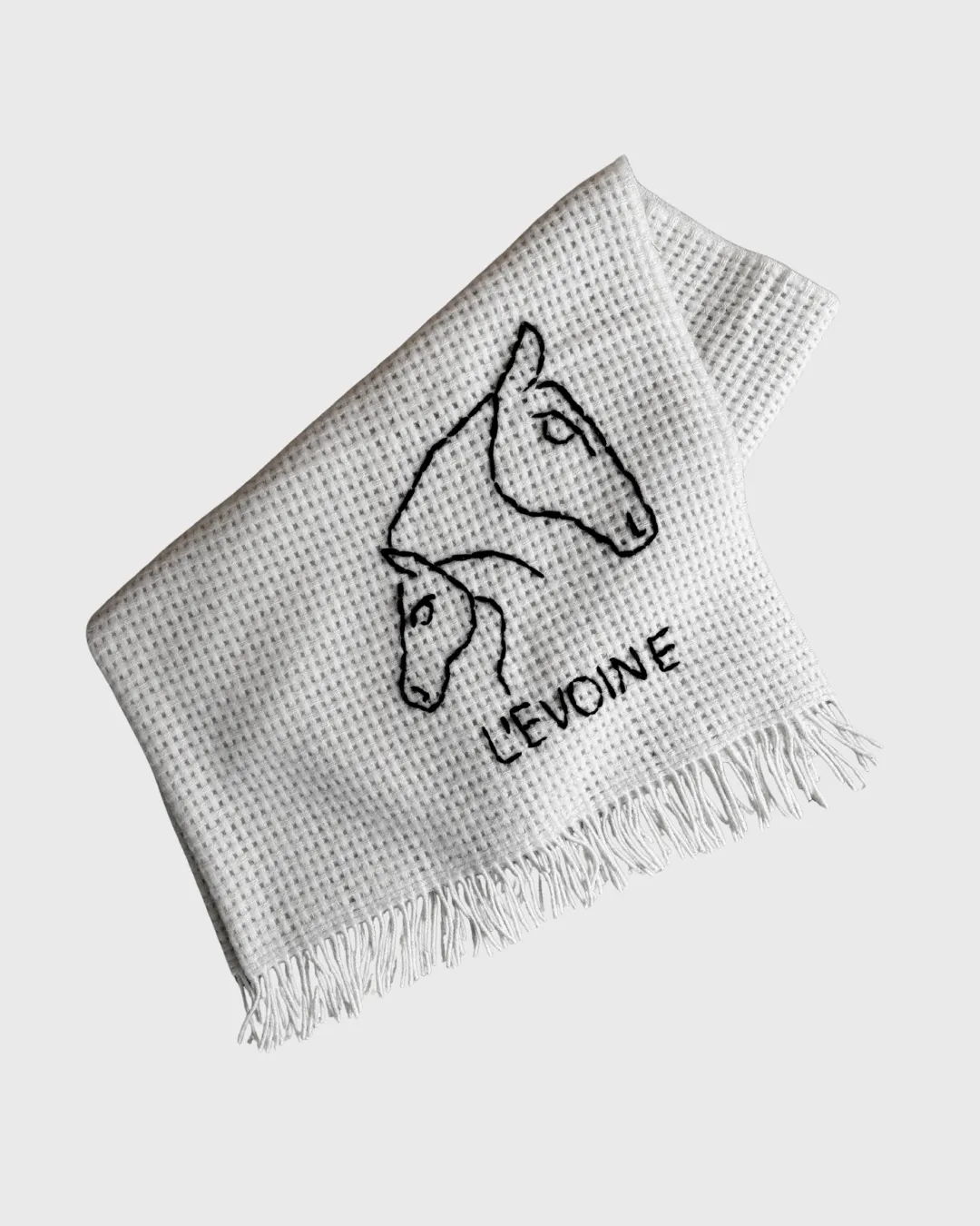 L'Evoine Mare & Foal uldtæppe alpaka 184x130