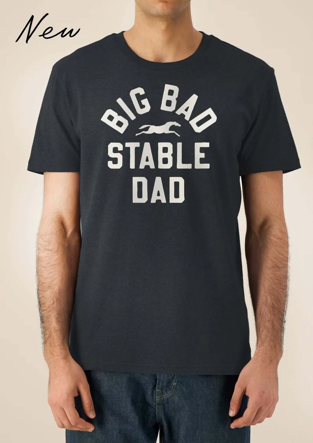 BIG BAD STABLE DAD hoodie mørkegrå bomuld