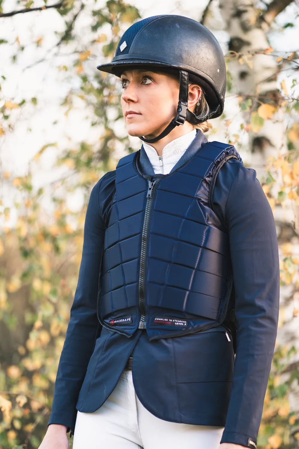Racesafe RS2010 sikkerhedsvest navy adult medium satin