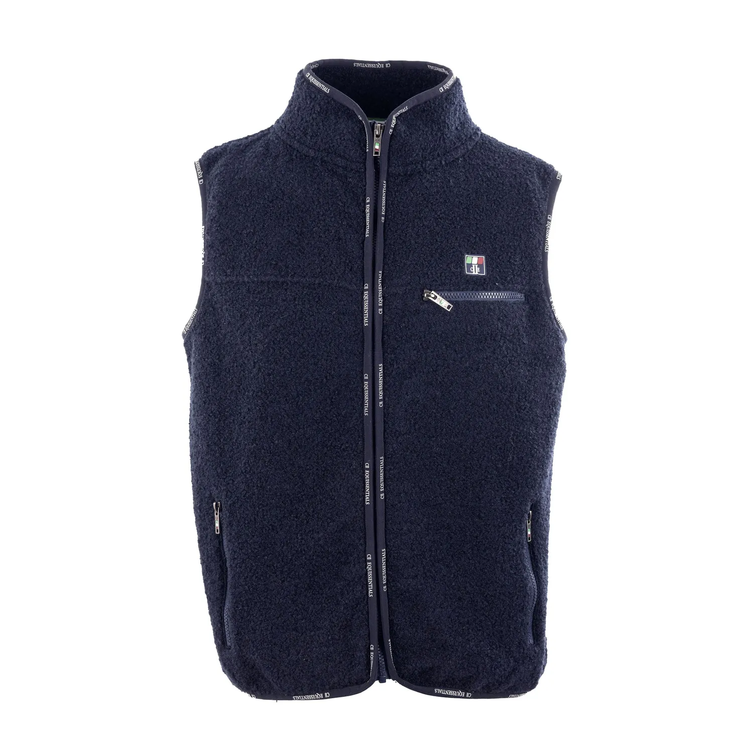 C2E Equestrain Elk Grove fleecevest navy sherpa