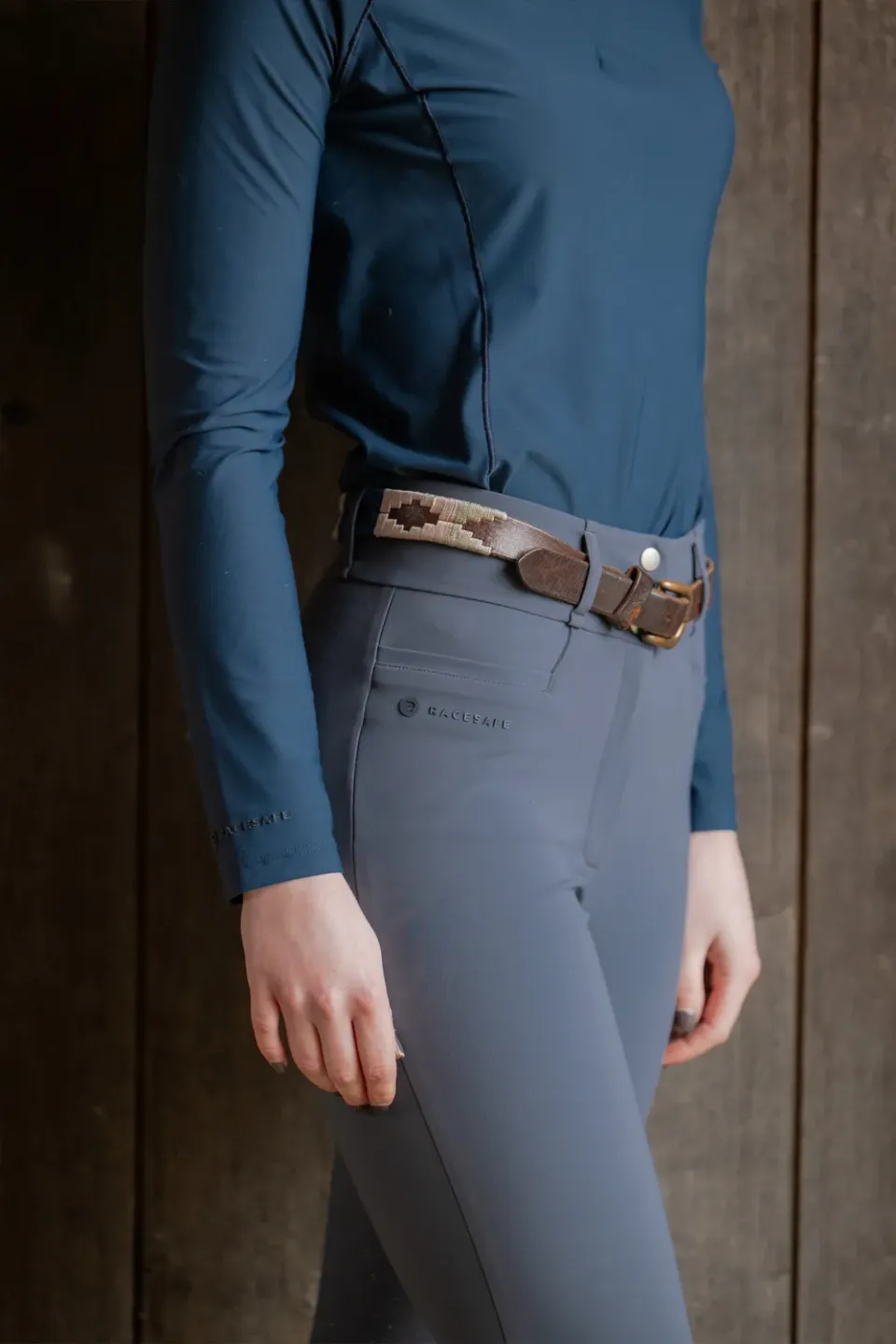 Racesafe Full Seat Breeches ridebukser Grey full-grip