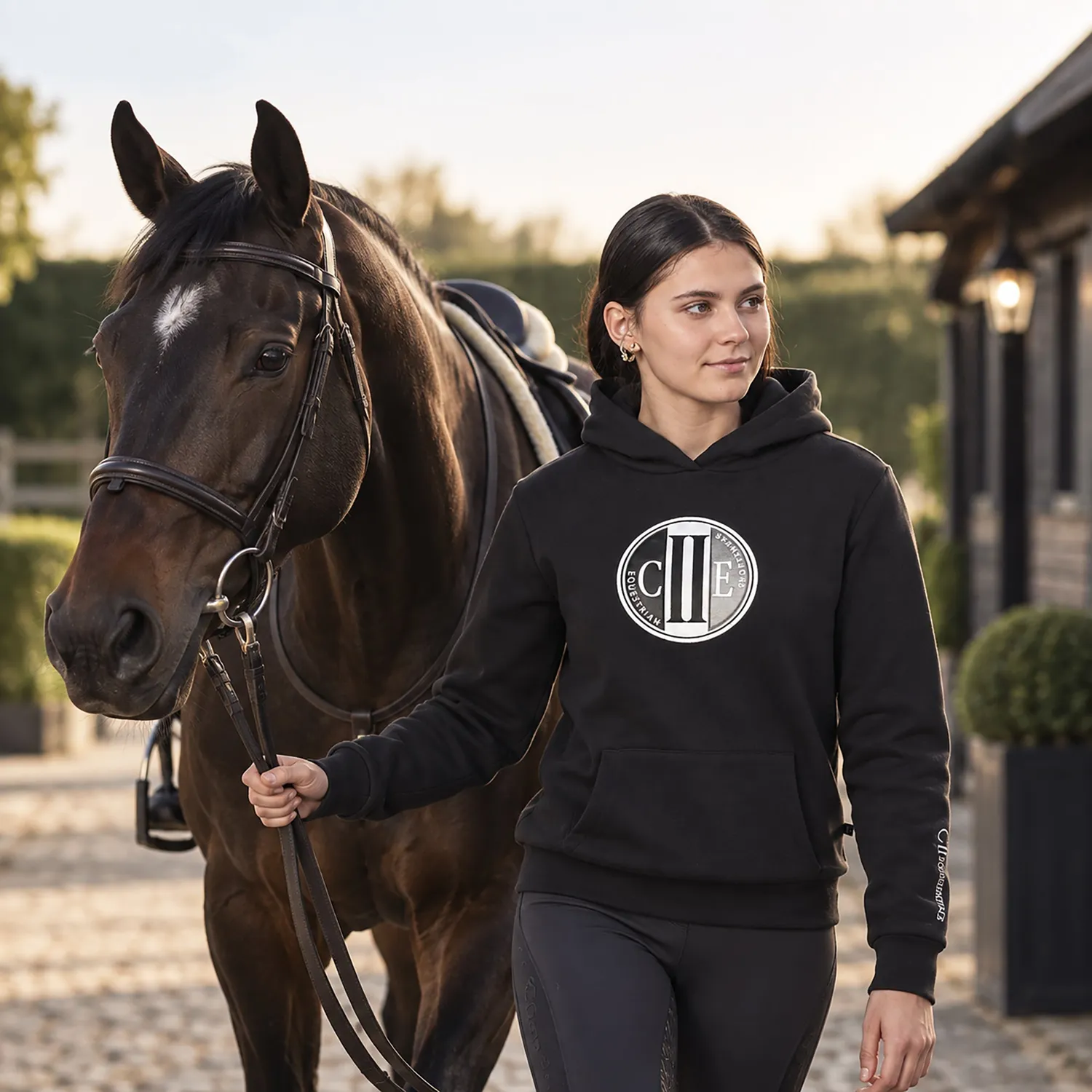 C2E Stocton hoodie sort Jet Black unisex