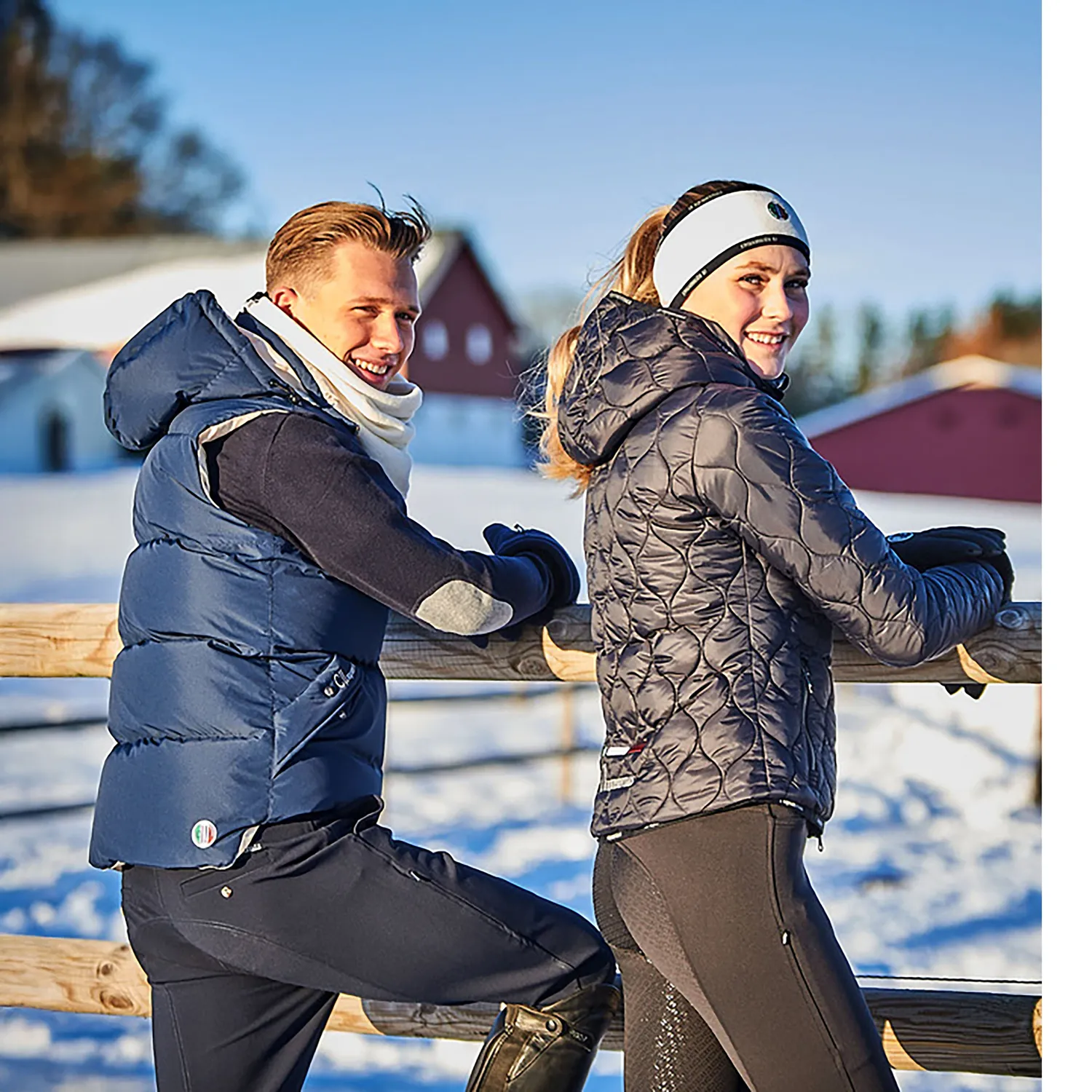 C2E Equestrain Encinitas fleece pandebånd hvid justerbar