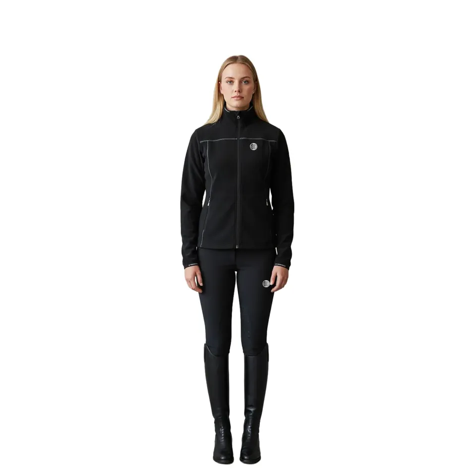 C2E Capistrano microfleece jakke sort S genbrugspolyester