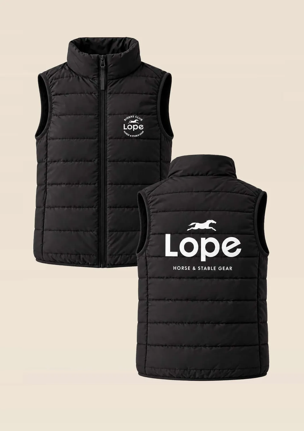 LOPE Team Vest dunvest sort ridevest XS-XXL