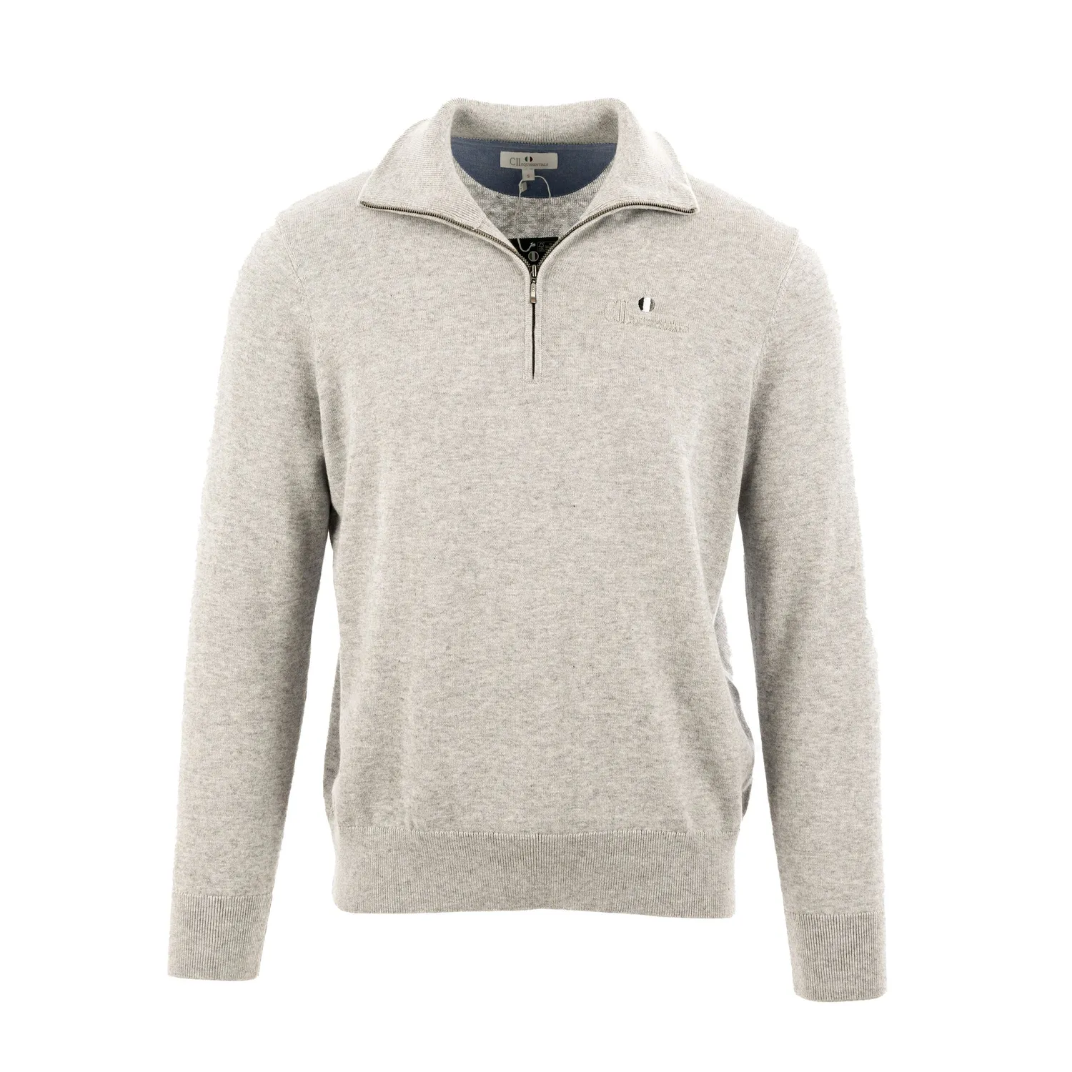 C2E Livermore pullover grå melange cashmere