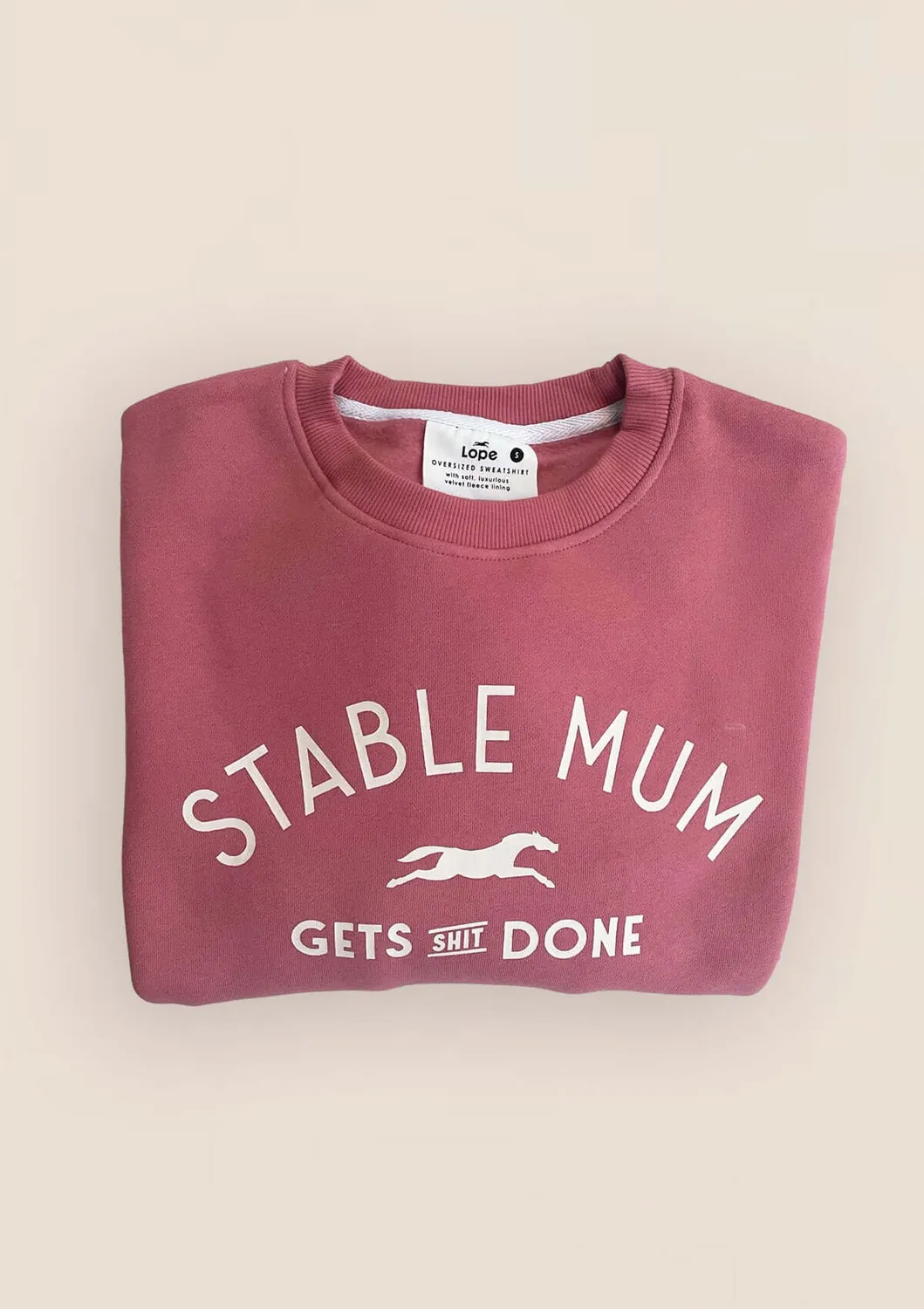 LOPE Stable Mum sweatshirt varm pink oversized