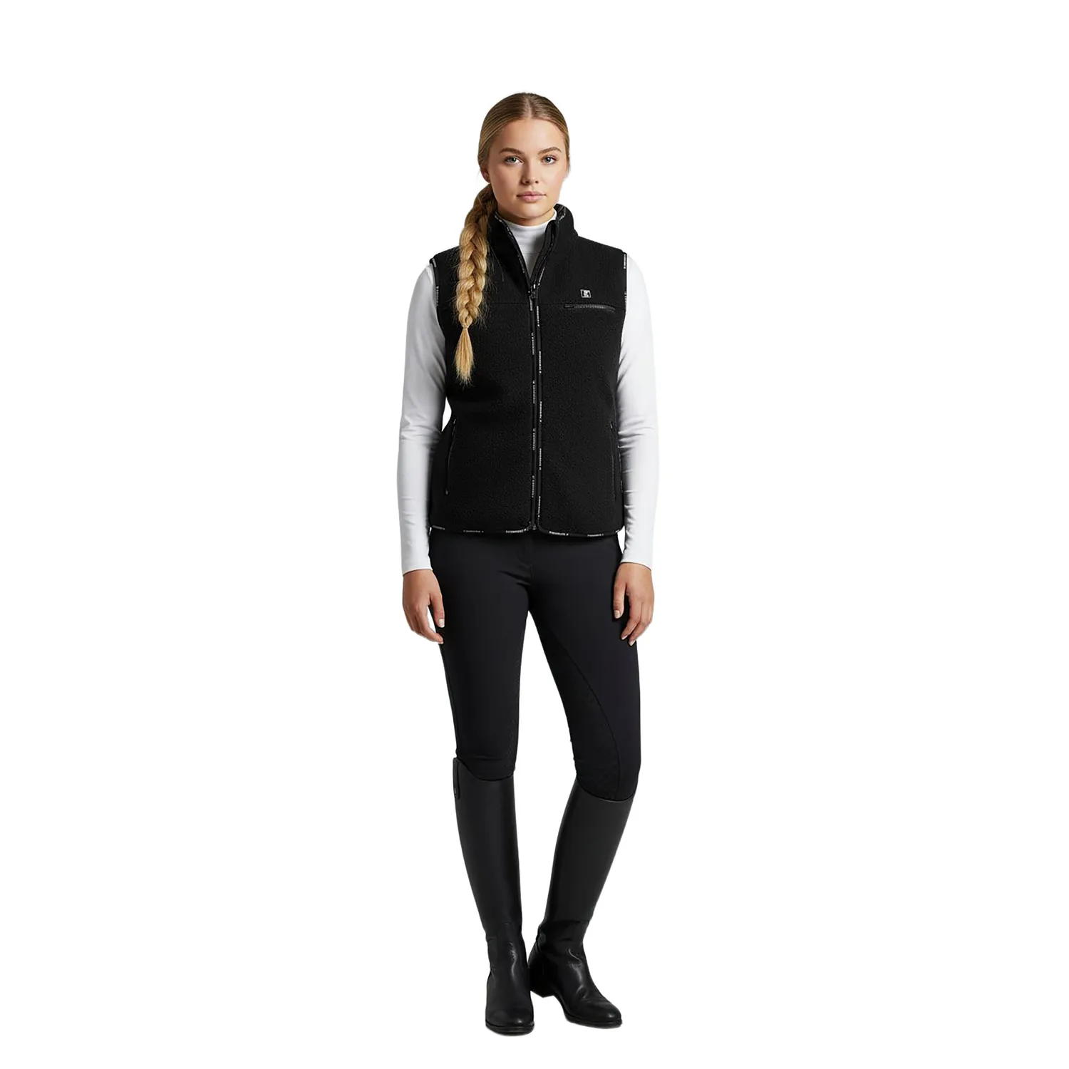 C2E Elk Grove fleecevest sort unisex sherpa 260g