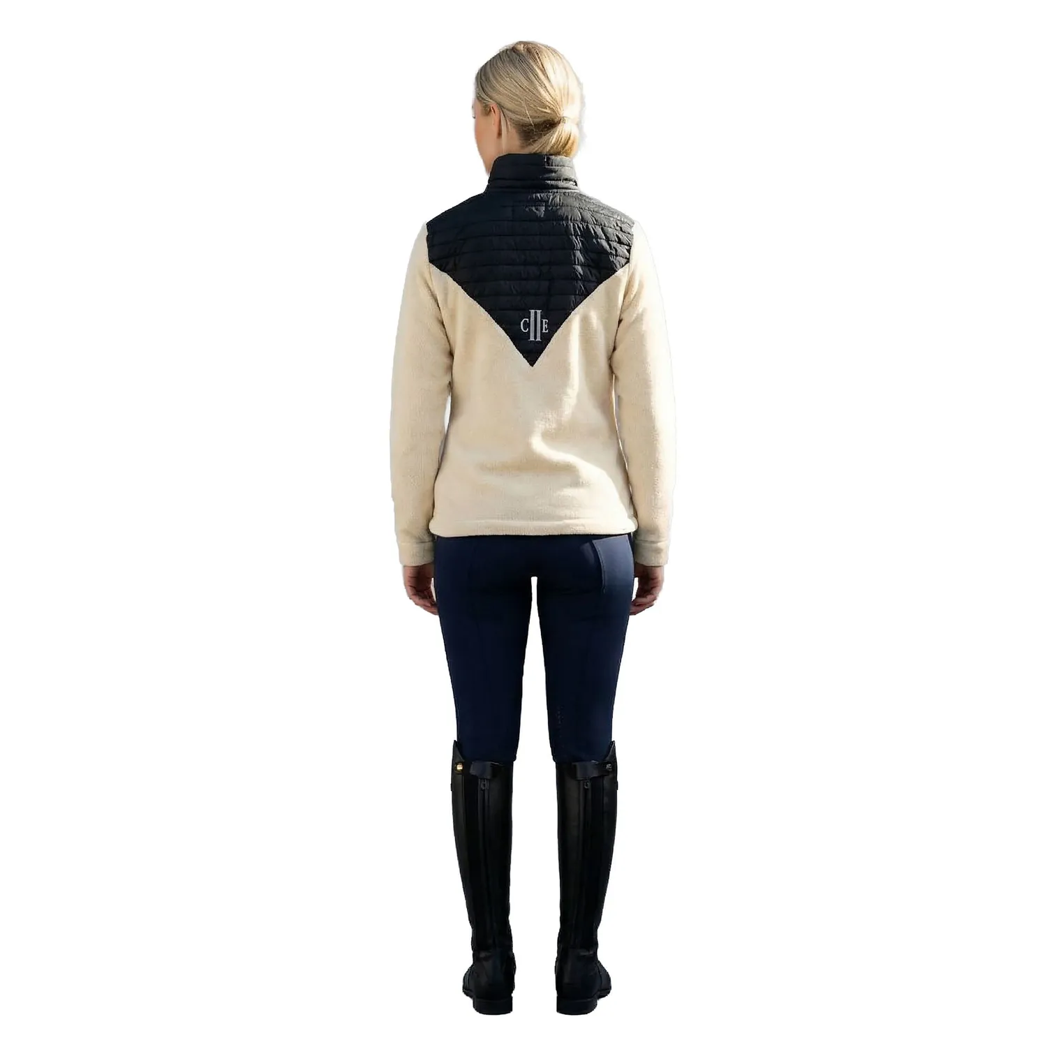 C2E Victoria coral fleecejakke beige - quiltet
