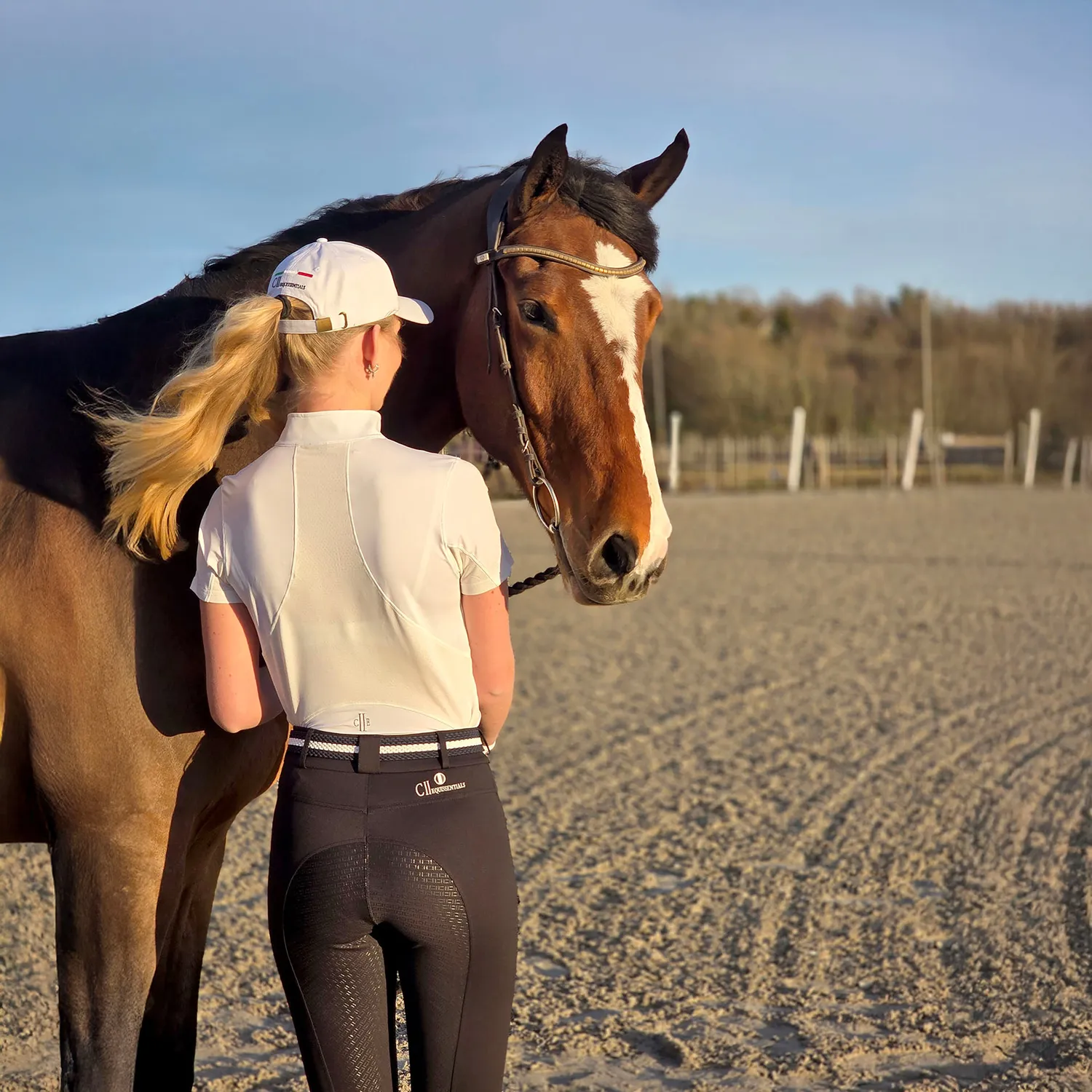 C2E Bakersfield Showshirt rideskjorte hvid åndbar