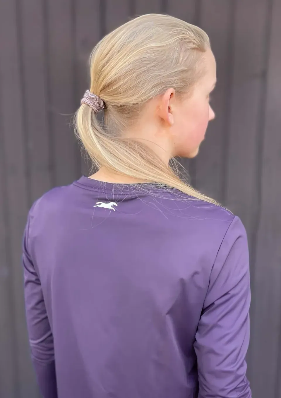 LOPE Liquid Fit langærmet funktionstop lilla junior åndbar