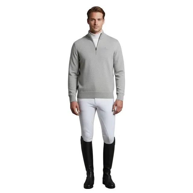 C2E Livermore pullover grå melange cashmere