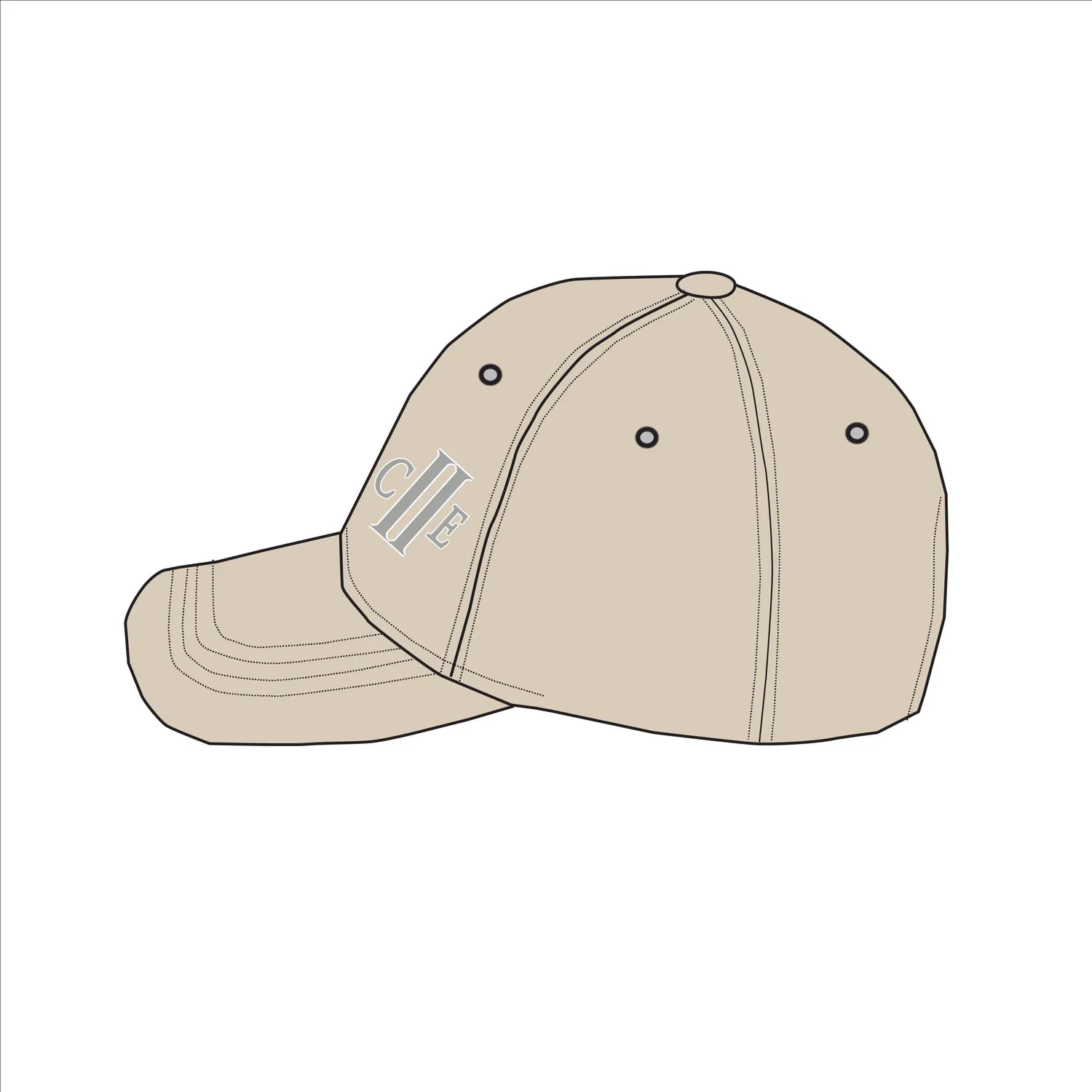 C2E Thames Twill Kasket Sandshell Justerbar