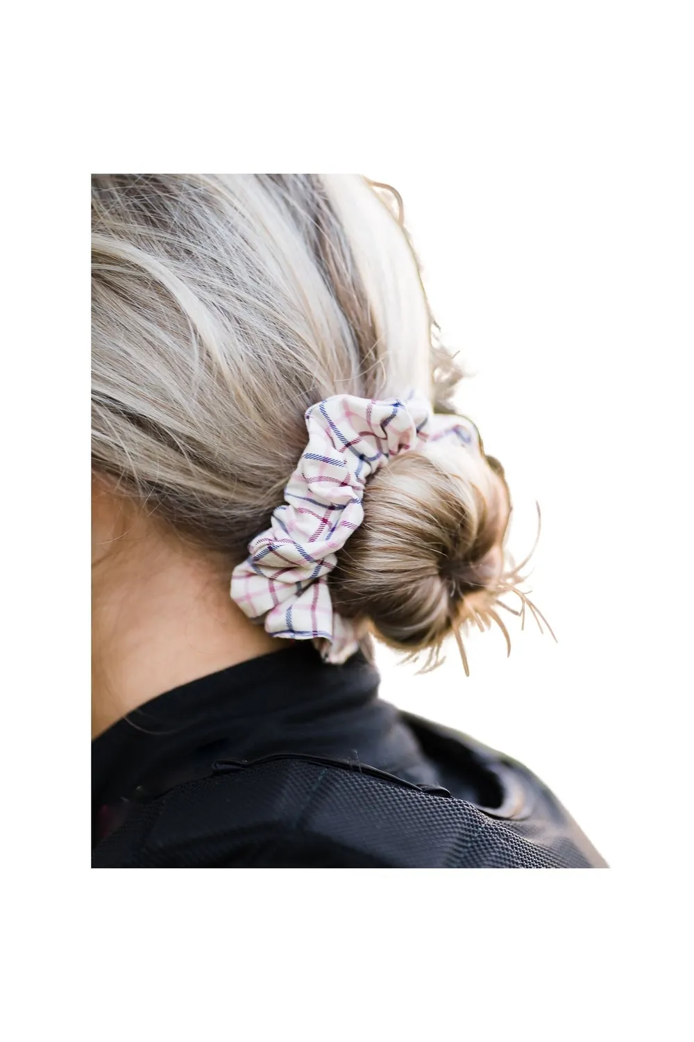 Racesafe Check Scrunchie hårelastik ternet