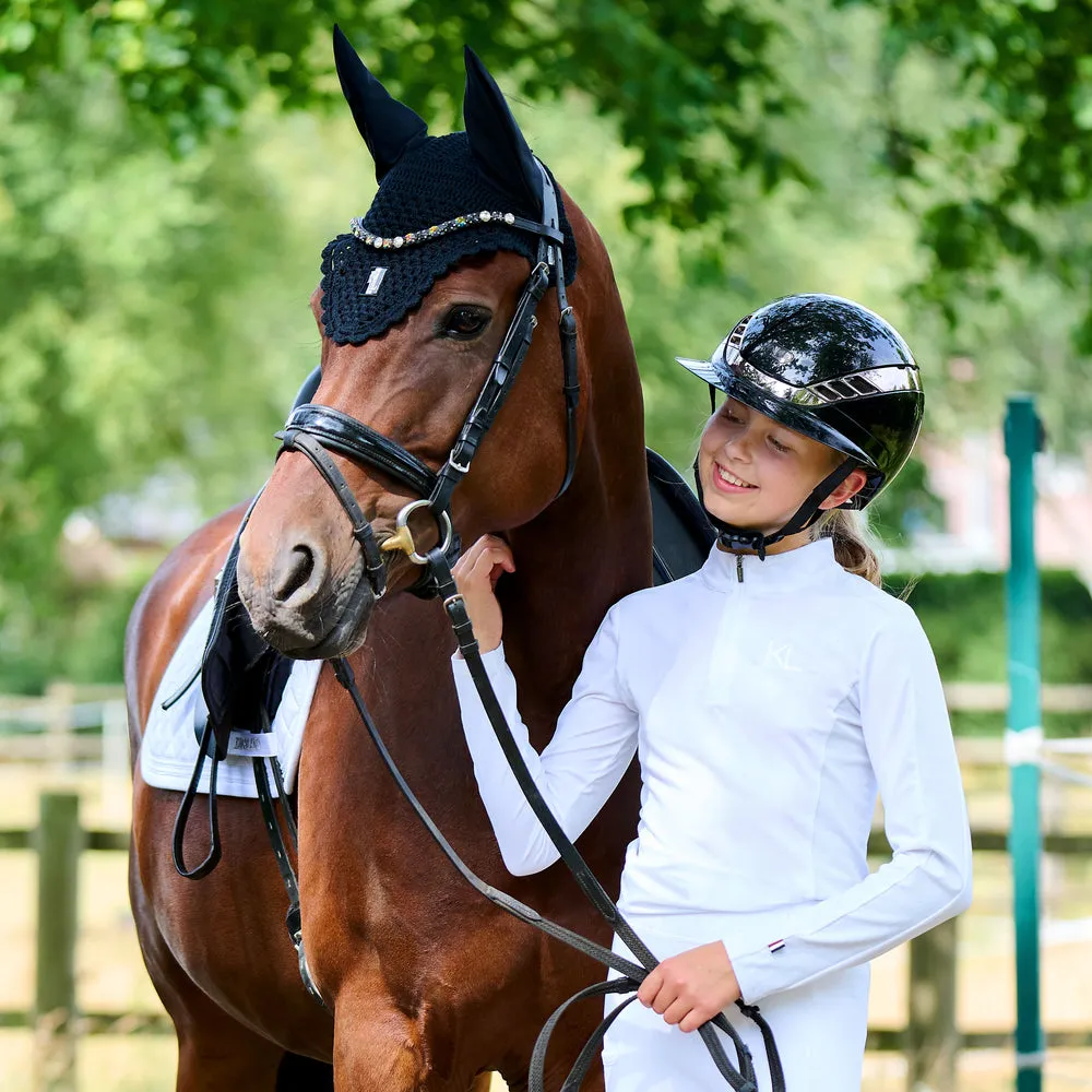 Kingsland KLMelody stævnebluse hvid 152 - stretch junior