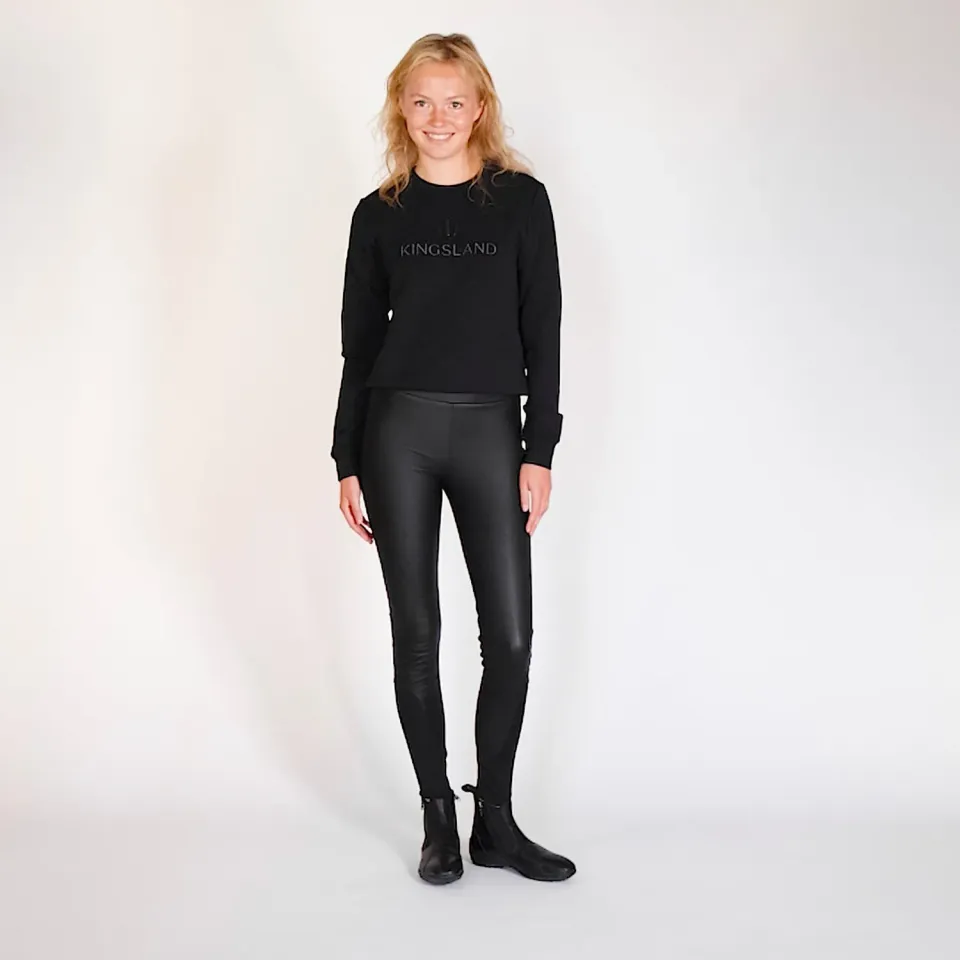 Kingsland KLMia Legging Sort full grip læderlook