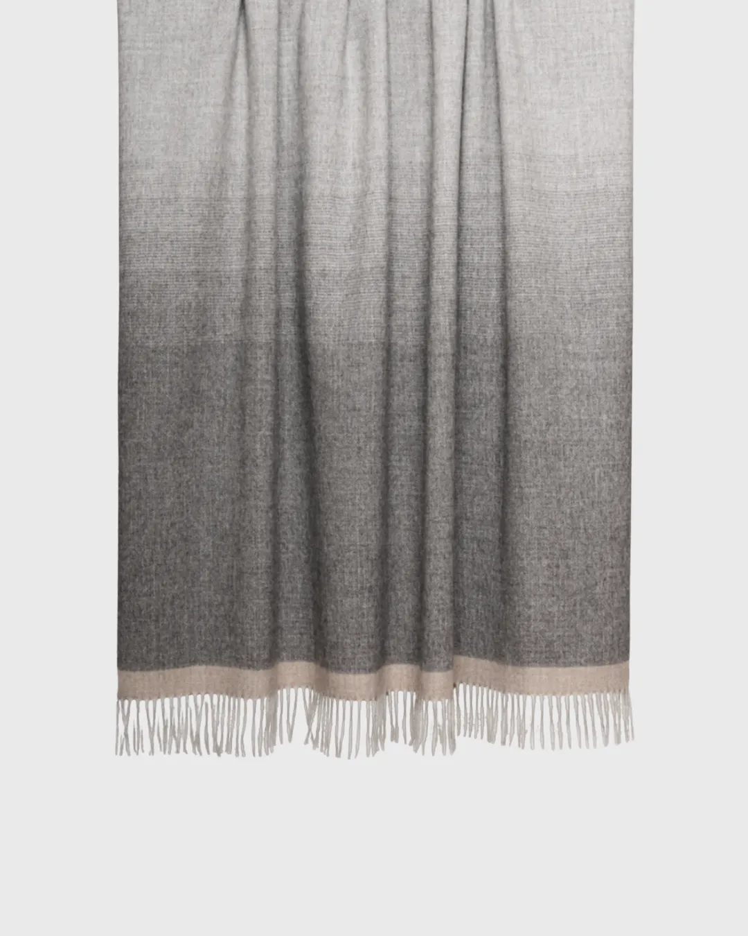 L'Evoine Plaid Dégradé alpakaplaid 160x130 grå