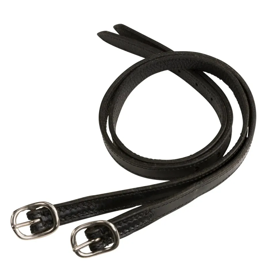Källquist Equestrian sporeremme læder sort one size rustfri