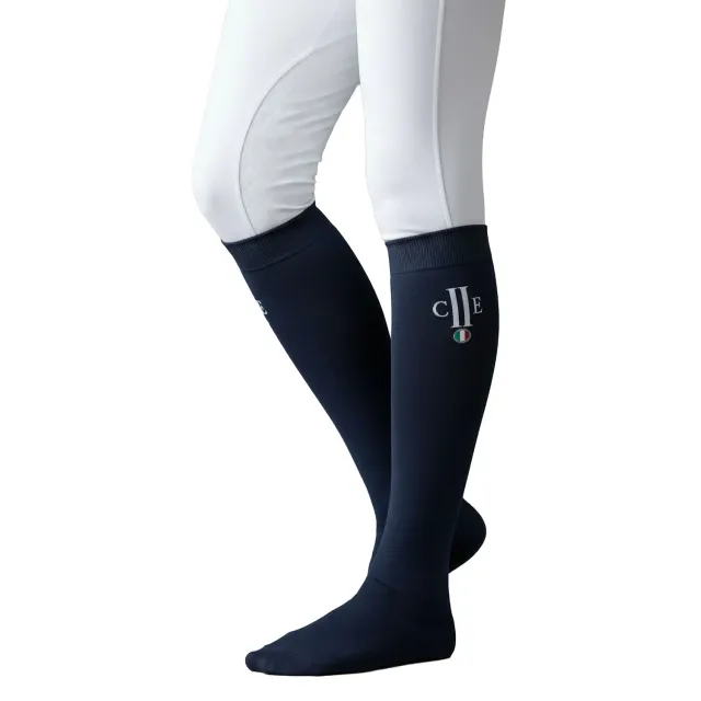 C2E Riverside Coolmax ridestrømper navy åndbare