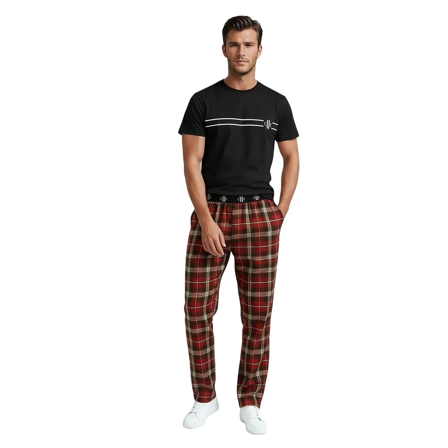 C2E Calenzano T-shirt herre sort bomuld