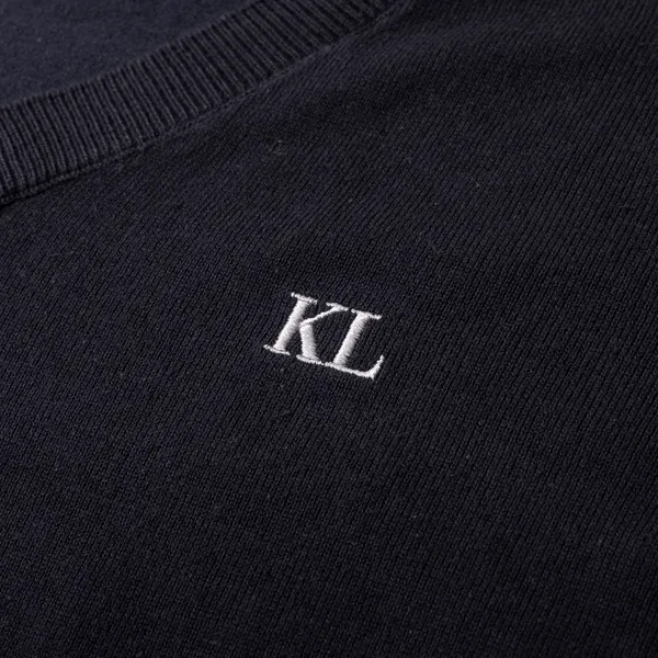 Kingsland Classic V-hals striktrøje dame navy bomuld
