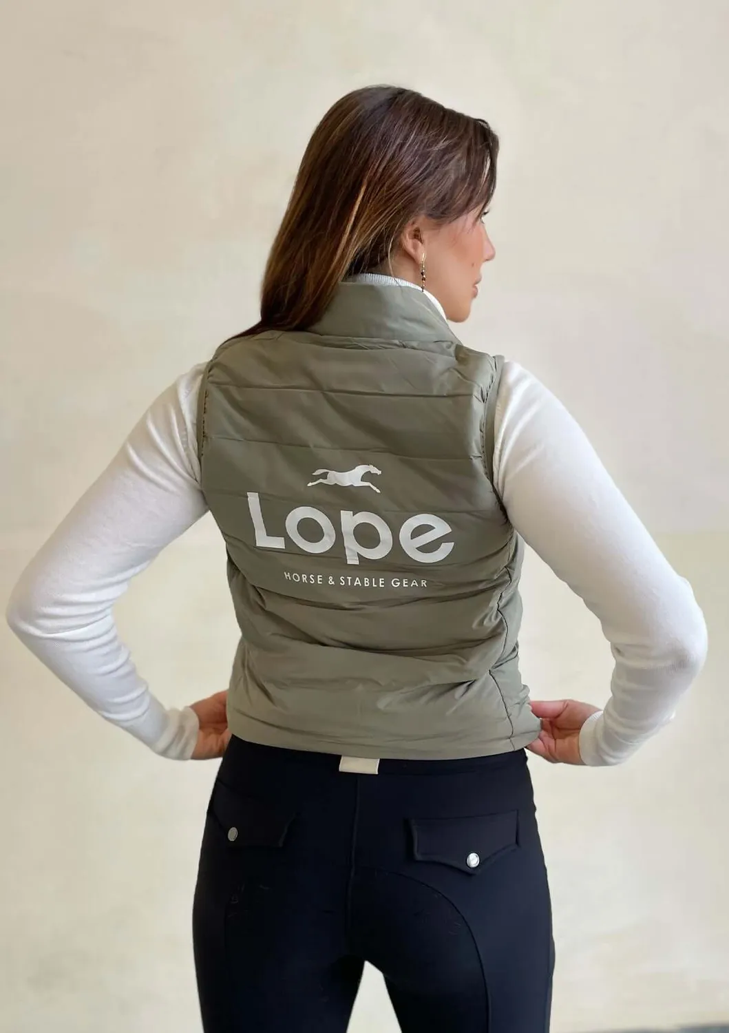 LOPE Team Vest dunvest grågrøn vandafvisende