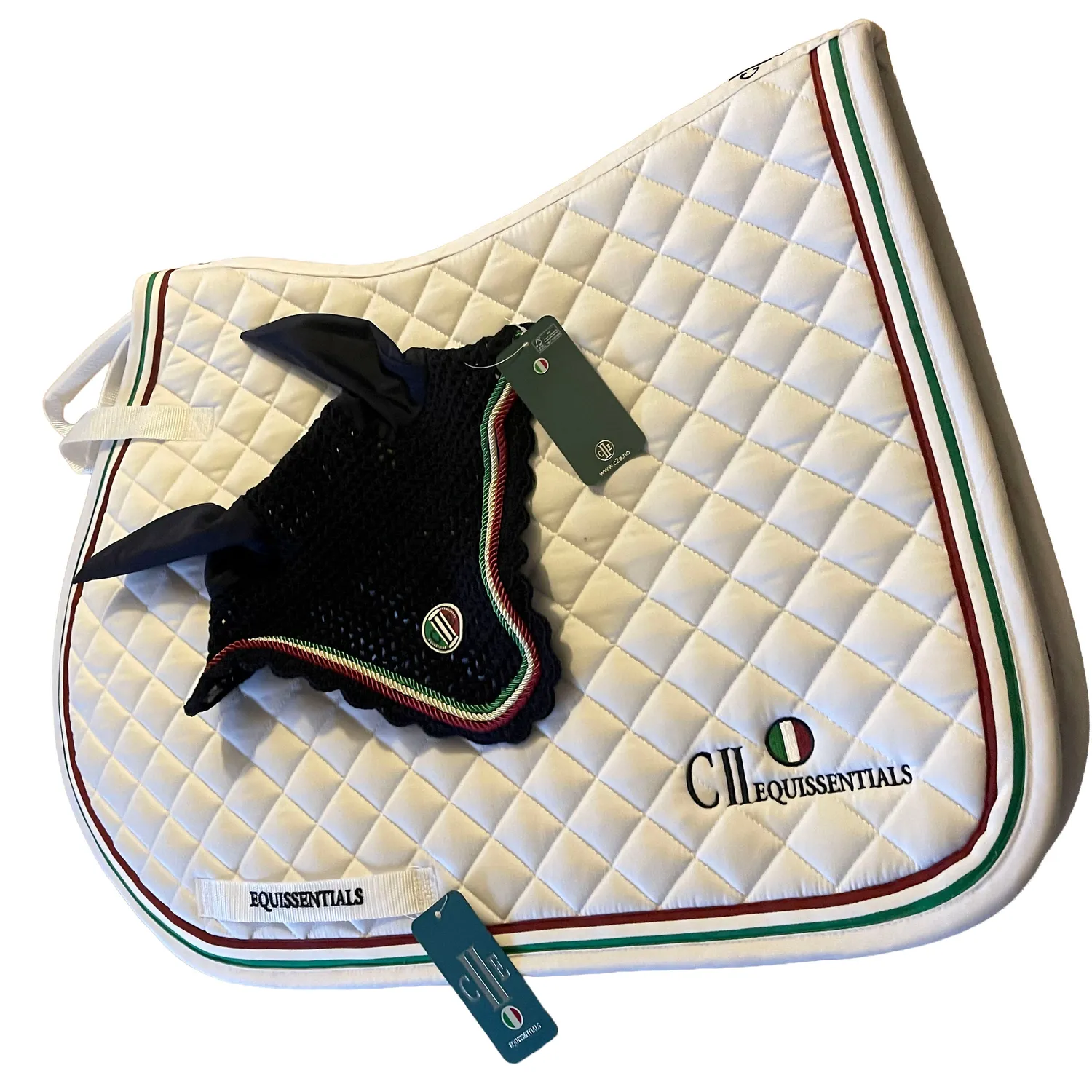 C2E Sorrento Jumping sadelunderlag hvid diamantquiltet
