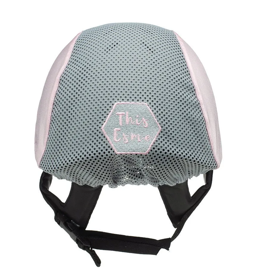 This Esme Ventilated hjelmovertræk baby blue mesh