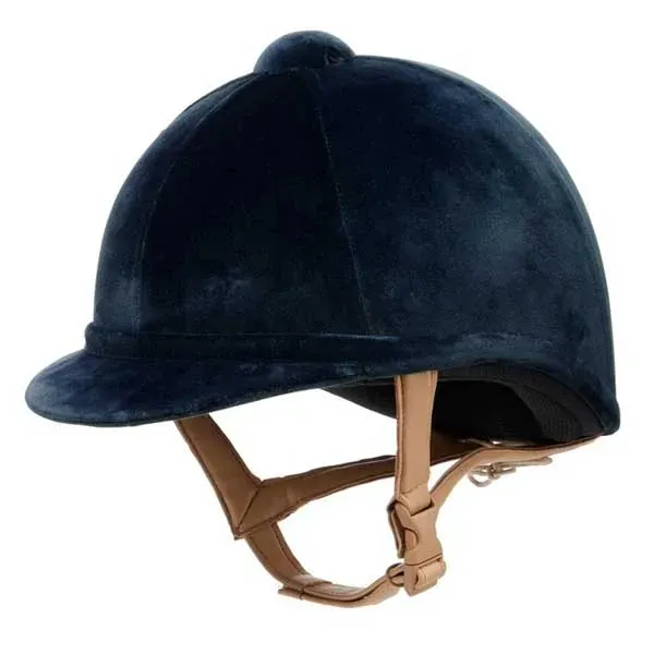 Charles Owen Hampton ridehjelm velour navy