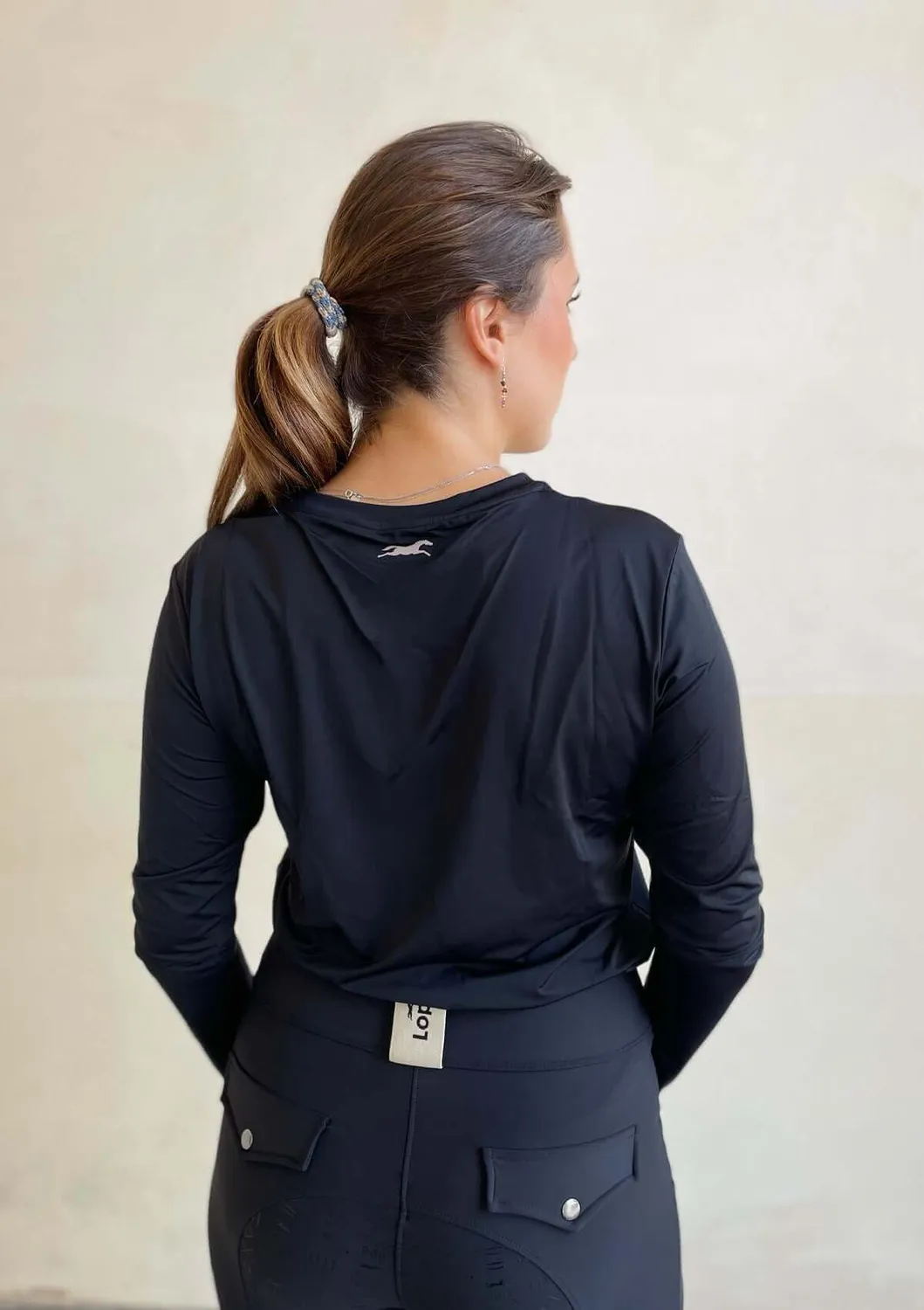 LOPE Liquid Fit langærmet funktionstop sort let