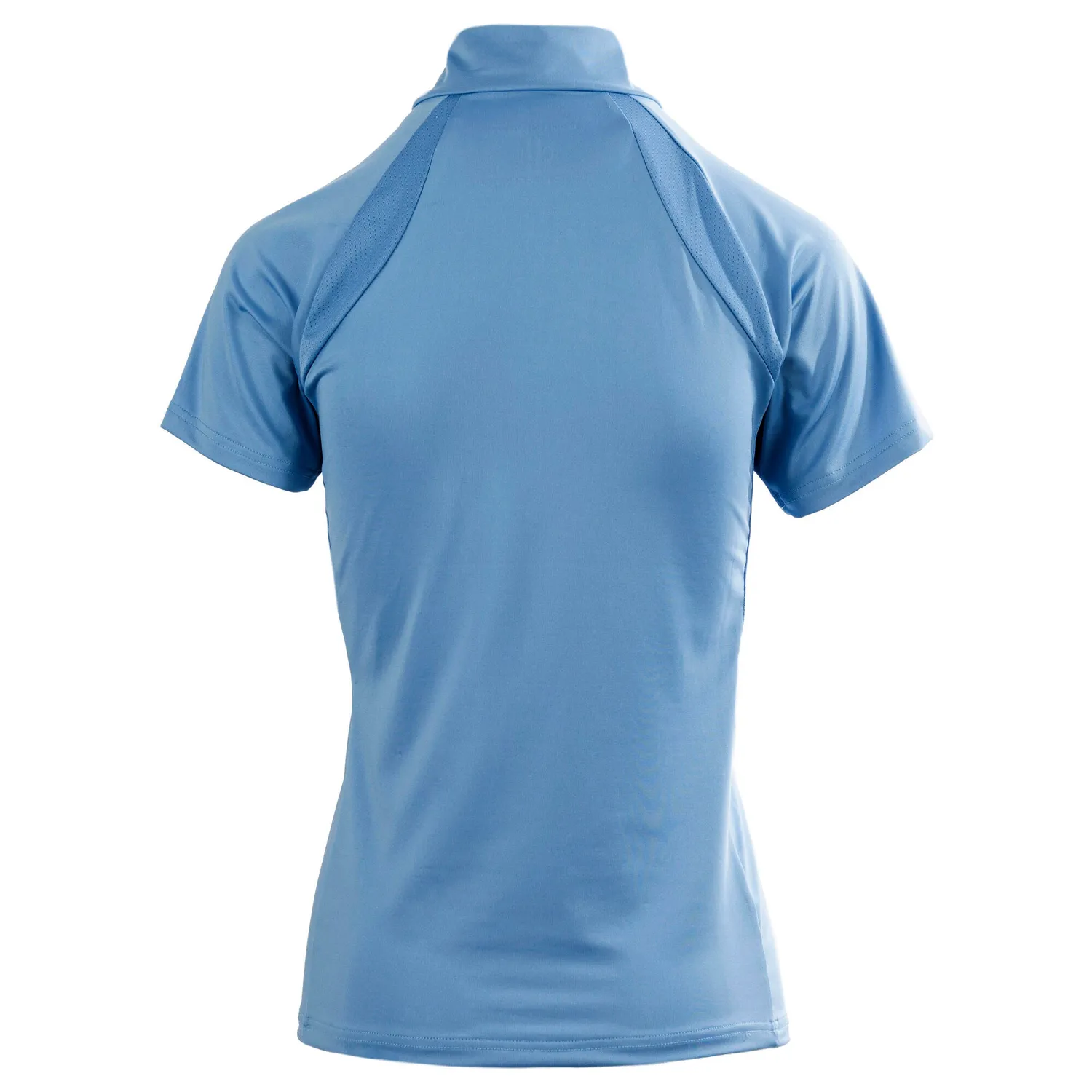 C2E Westminister zip-neck top lyseblå mesh