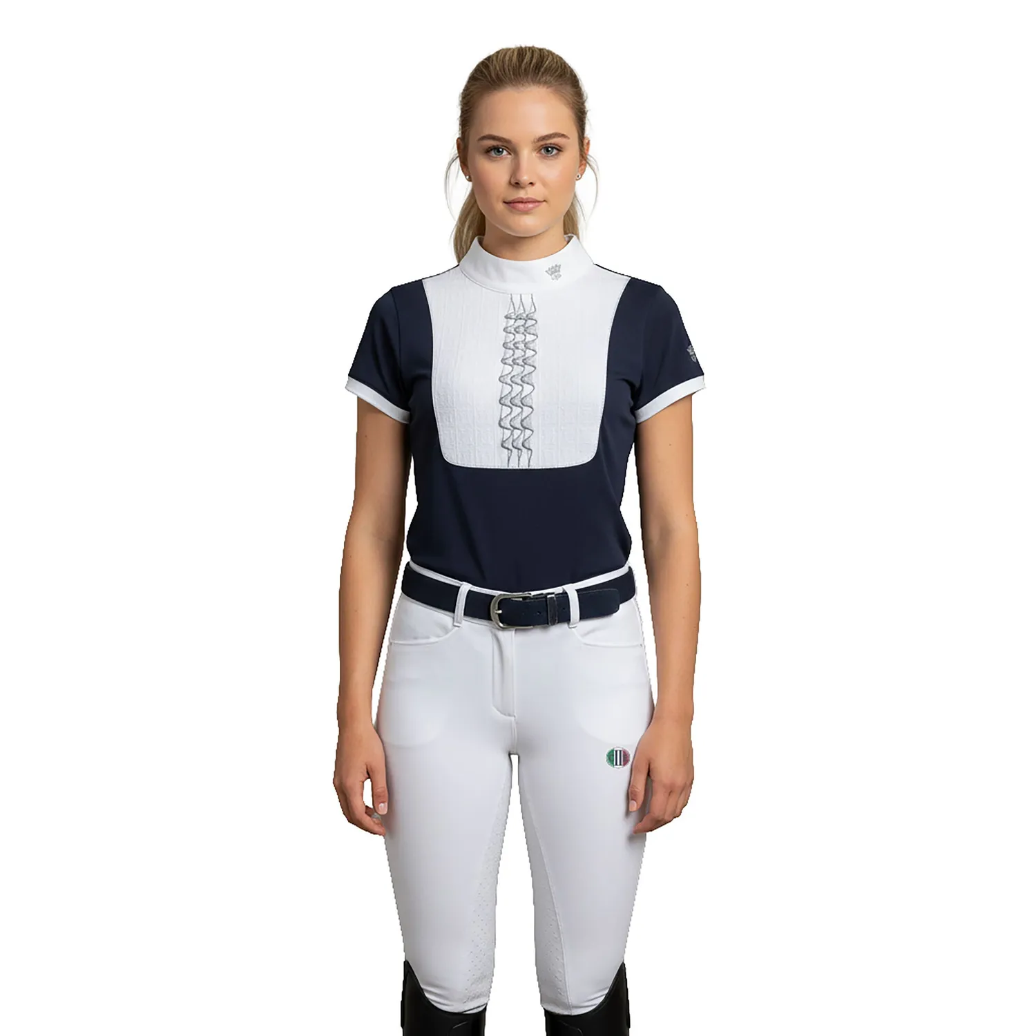 C2E Holborn stævneskjorte navy black iris kortærmet