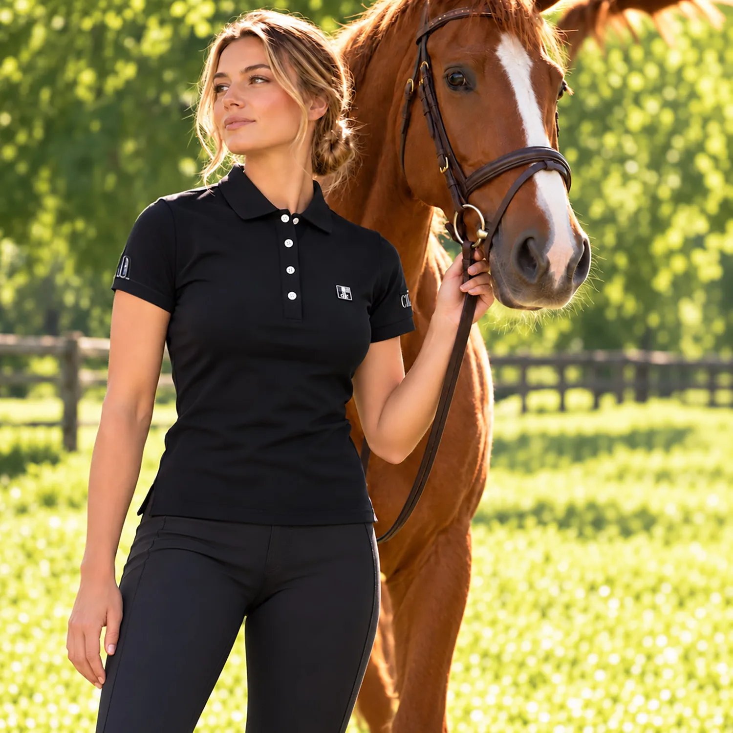 C2E Merced Polo Pique T-shirt sort XXS-XXL