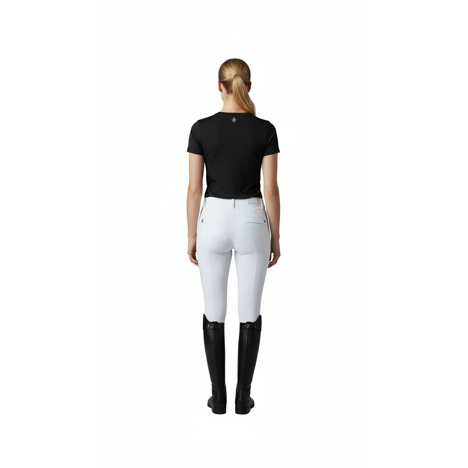 C2E Equestrain Atwater t-shirt sort dame V-hals