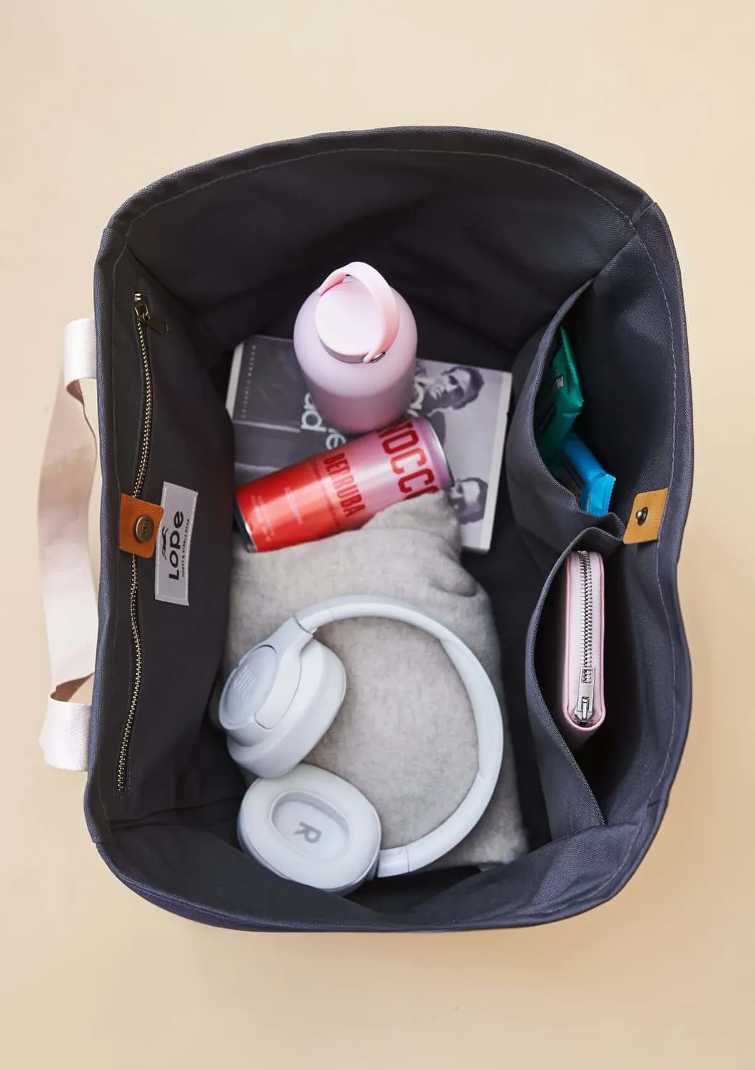 LOPE Tote staldtaske gråsort 900D