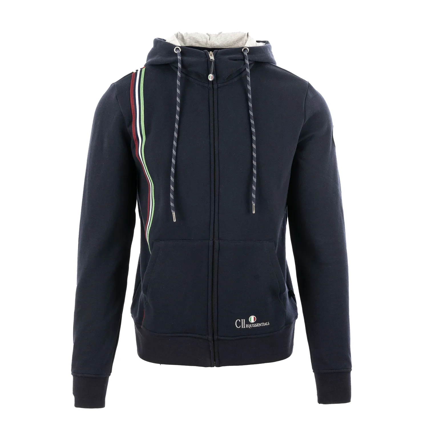 C2E Menteca hættecardigan navy med lynlås