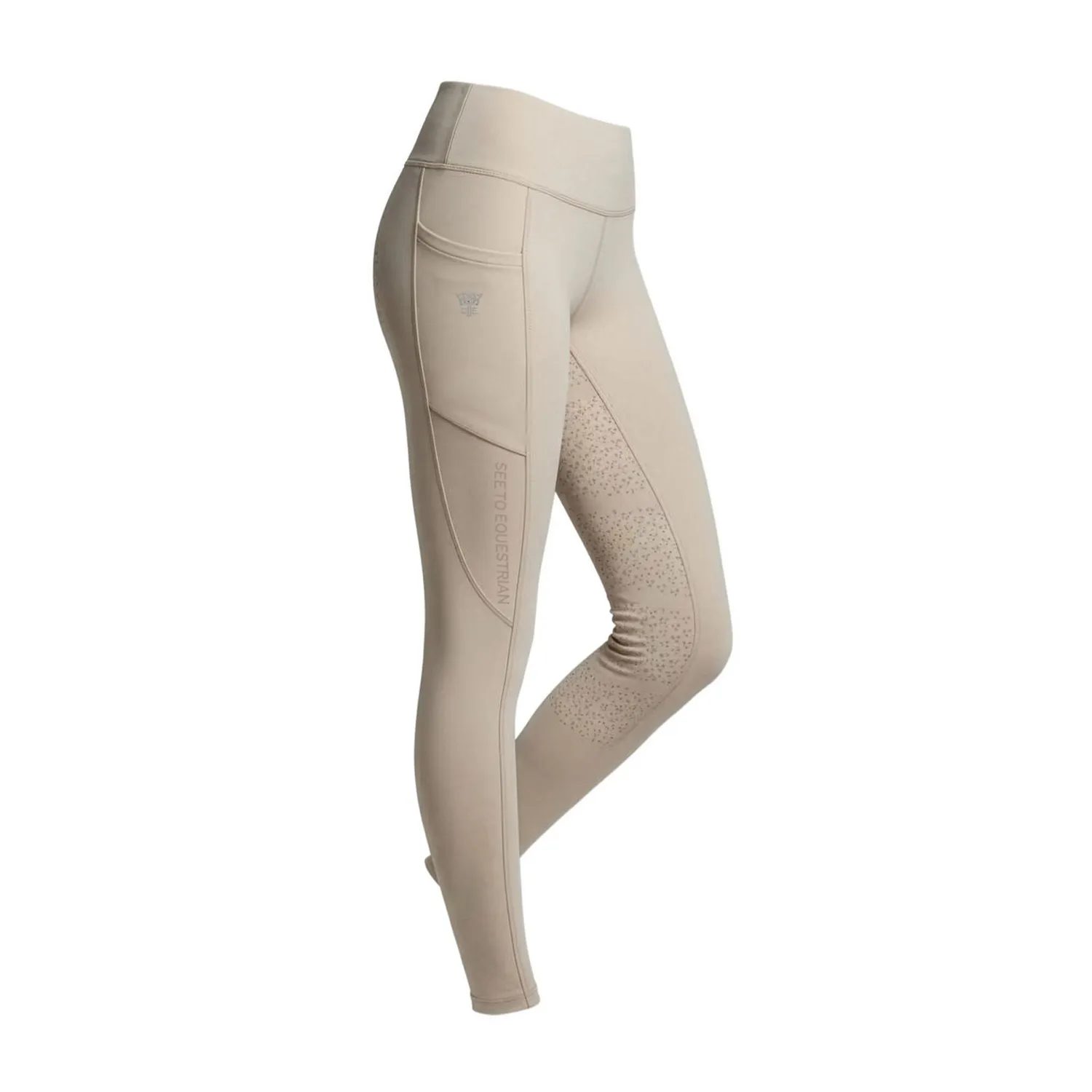 C2E Waterloo ridetights dame beige fullgrip