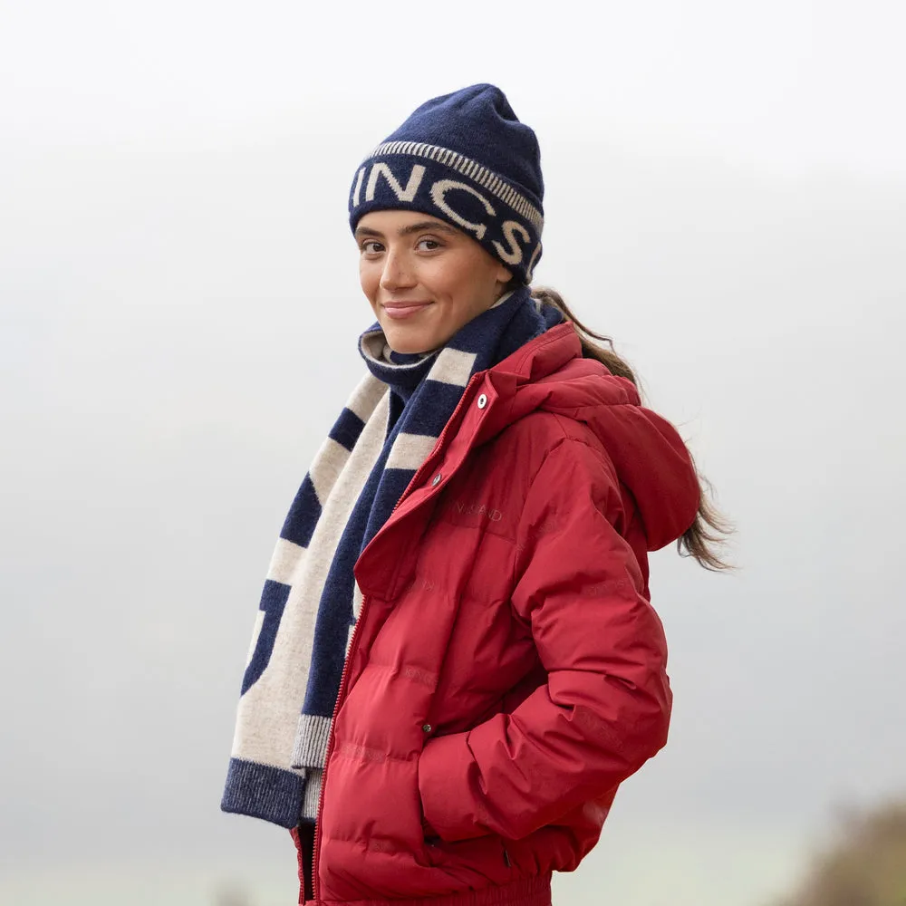Kingsland KLAllison Knitted Scarf halstørklæde Evening Blue uldmix