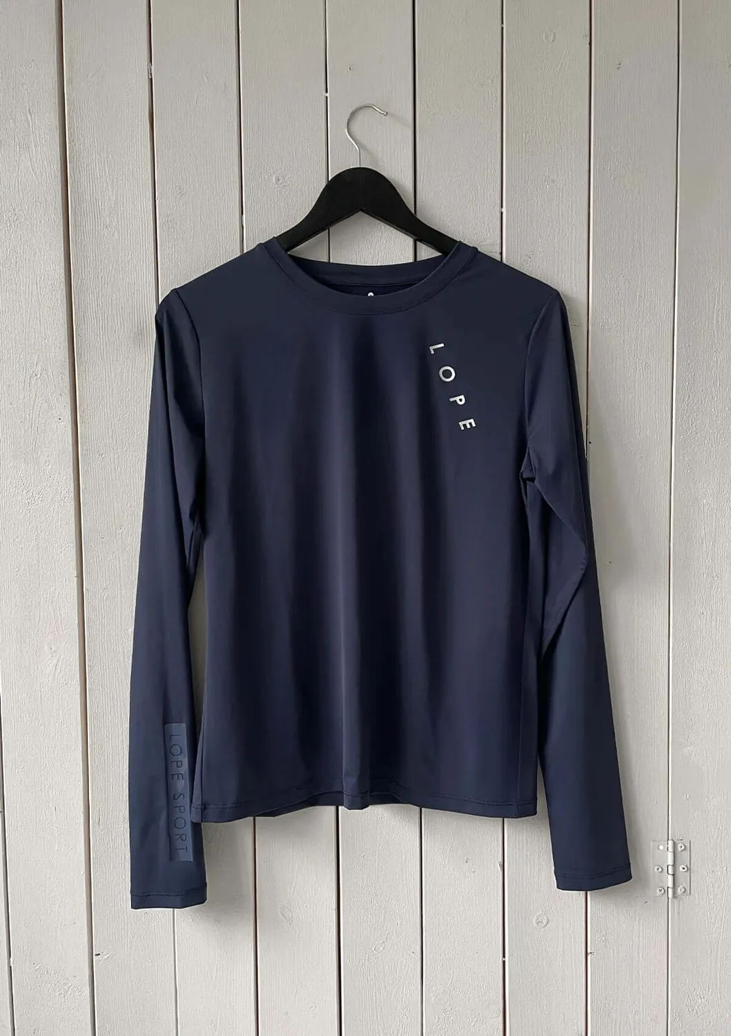 LOPE Liquid Fit langærmet funktionstop navy åndbar