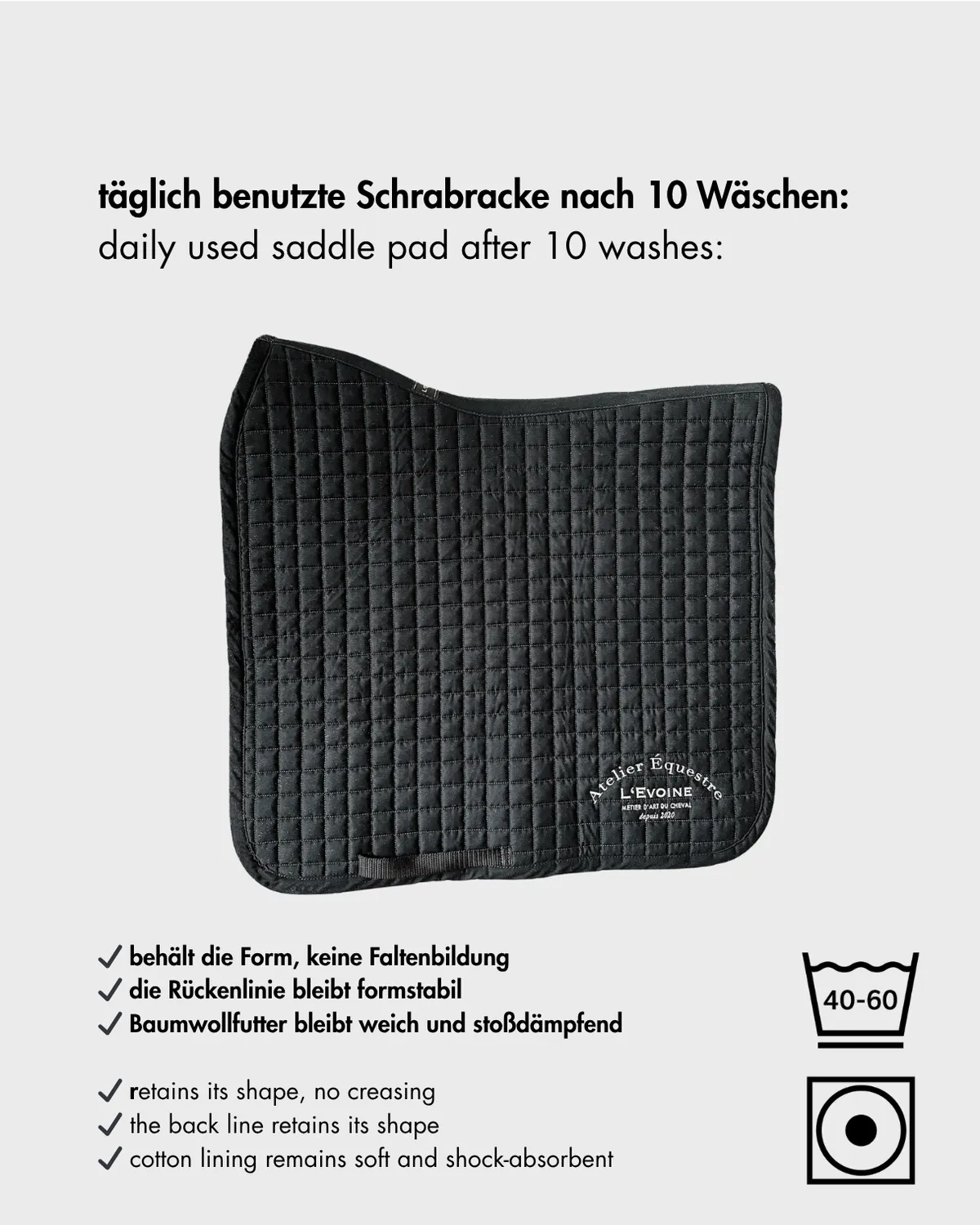 L'Evoine Leinen dressurunderlag bomuld