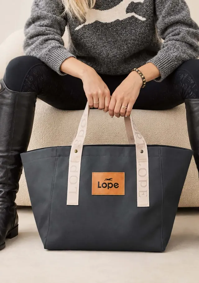 LOPE Tote staldtaske gråsort 900D