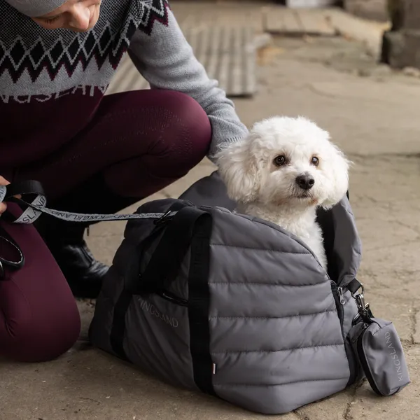 Kingsland KLMacey hundetaske med tæppe Grey Forged Iron isoleret