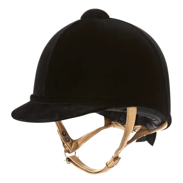 Charles Owen Fian ridehjelm velour sort