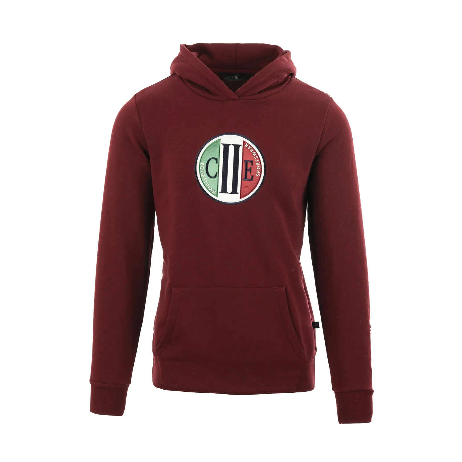 C2E Stocton hoodie vinrød unisex børstet varm