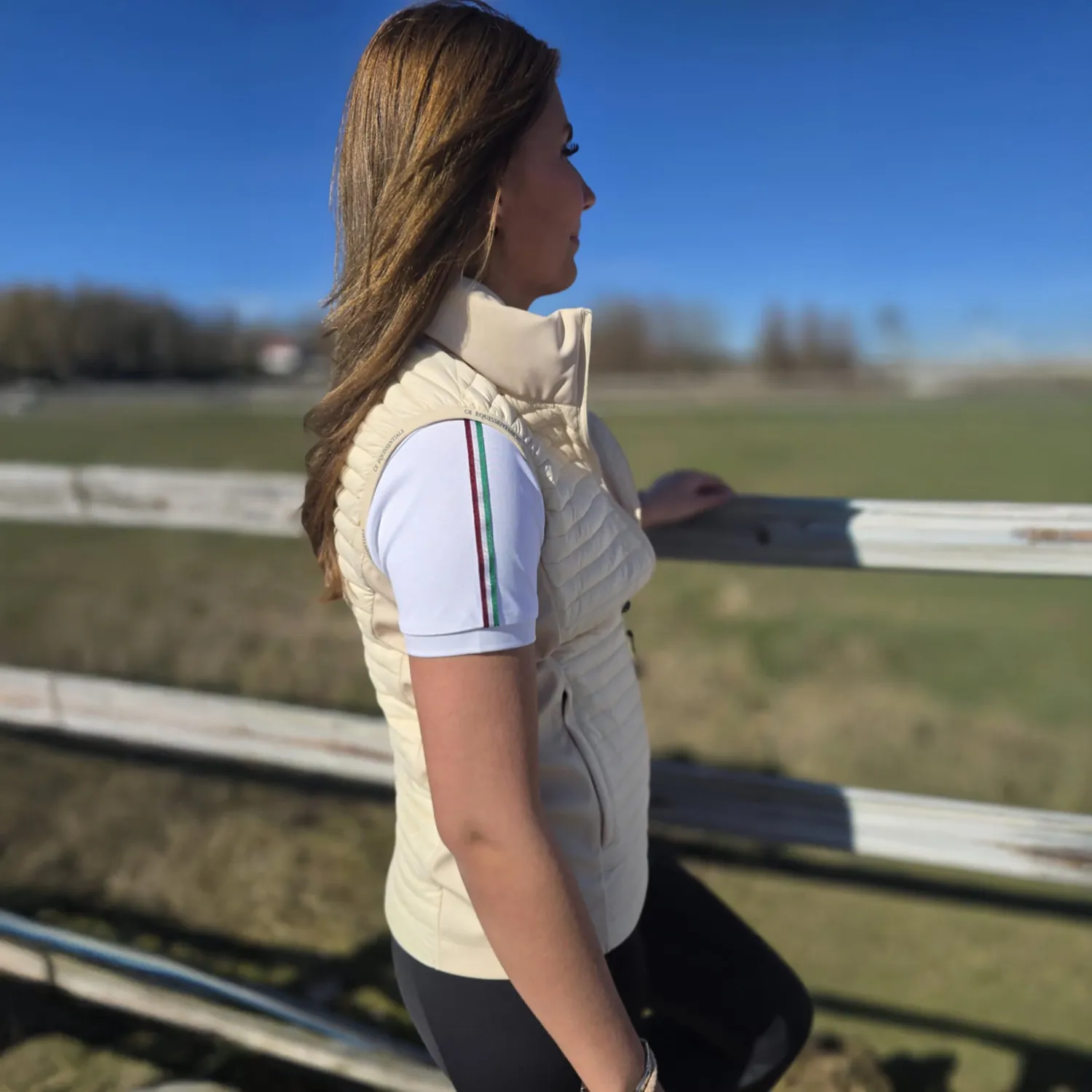 C2E Equestrain Natomas vest beige quiltet