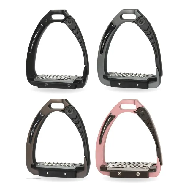 Källquist Lippo Alu Pro12 sikkerhedsstigbøjle sort mat 12 cm 2-pak bred sål