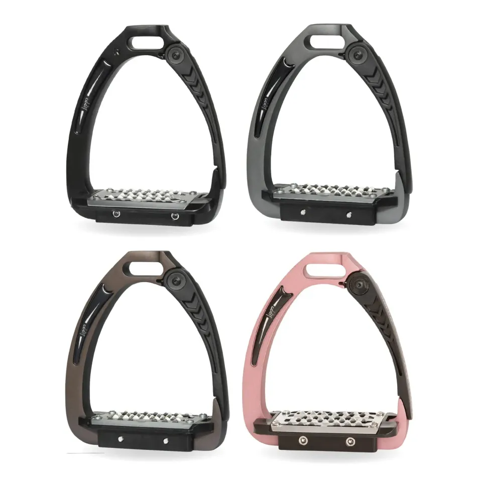 Källquist Lippo Alu Pro12 sikkerhedsstigbøjle sort mat 12 cm 2-pak bred sål