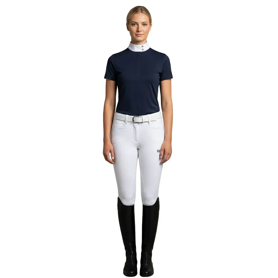 C2E CAMDEN Ladies stævnebluse Navy kort ærme