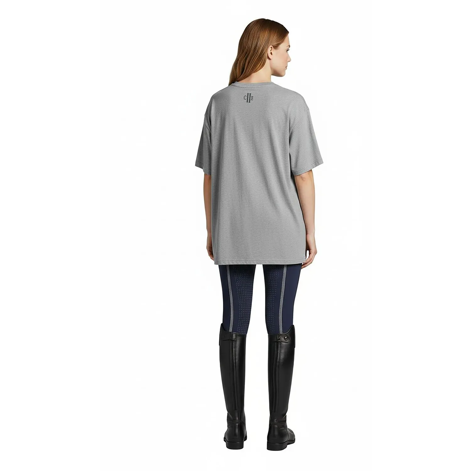 C2E Equestrain Great America t-shirt grå Grey Melange bomuld