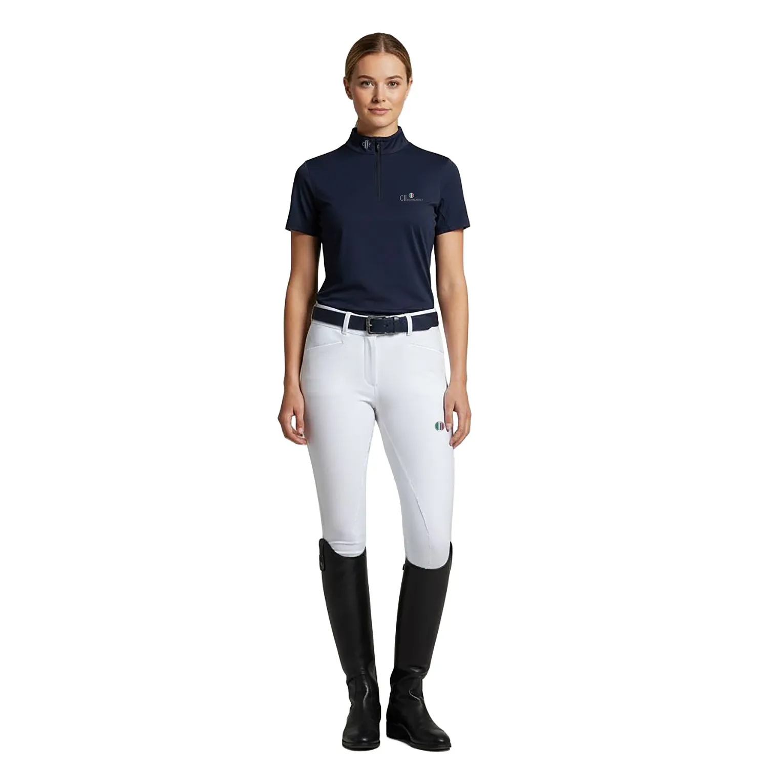 C2E Bakersfield Stævneskjorte zip navy XXS-XXL